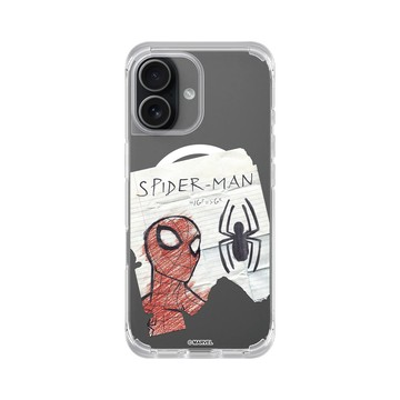 iPhone 17 ClearX (MagSafe 兼容) 晶透白 - 蜘蛛人 Spider-man - 蜘蛛人 - 手繪塗鴉