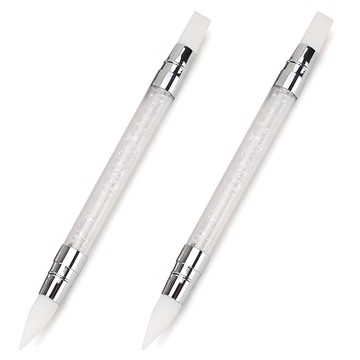 凝膠美甲魔術工具鏡面水晶矽膠刷  2個  混合色