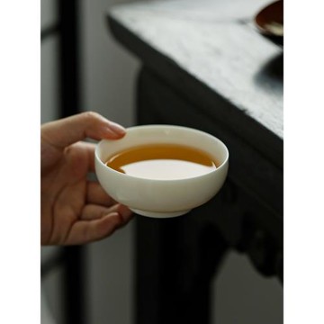 德化羊脂玉白瓷茶杯普洱杯主人杯功夫茶具手工陶瓷杯子品茗杯茶盞
