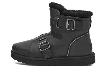 WMNS UGG MINI BUCKLE SHORT BOOTS BLACK