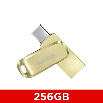 SanDisk Ultra Luxe Type-C 雙用隨身碟 金 256GB(代理商貨)