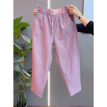 大碼2026夏季新款梨形身材胖mm寬松哈倫九分褲顯瘦運動休閑褲子潮