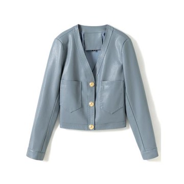 海寧真皮皮衣女小香風短款外套2025春季新款時尚修身綿羊皮夾克