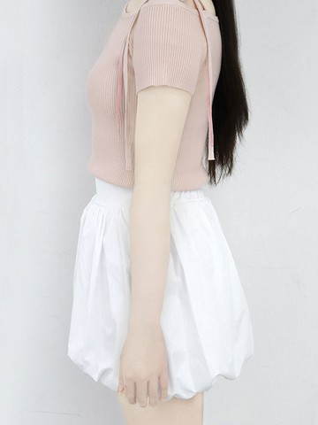 Bubbly Pumpkin Skirt - White