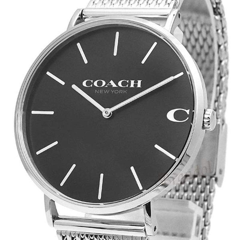 P4倍_30日23:59迄》コーチ COACH メンズ 腕時計 Charles チャールズ 41mm ブラック シルバー 14602144 |  LINEブランドカタログ