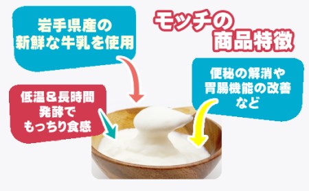 岩手牛乳ヨーグルト「モッチ」食べ比べセット（プレーン２袋 低糖２袋）  もっちり 低糖質 牛乳 セット