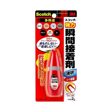 3M Scotch 多用途強力瞬間膠接著劑  液狀速乾型  適用多種材質  瓶身設計易擠壓  1瓶