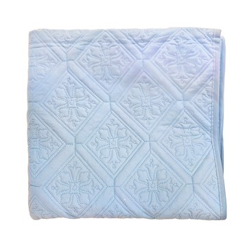 雕花凡爾賽3人沙發墊 聚酯纖維  70 x 180cm  藍色