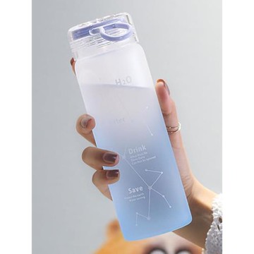 漸變色ins玻璃杯磨砂星空韓版男女大容量便攜水杯隨手杯創意學生