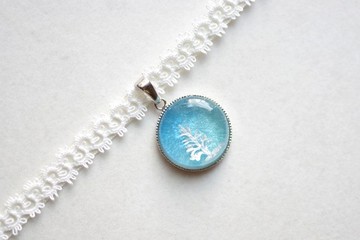 樹脂藝術 方形吊墜・夜色深處