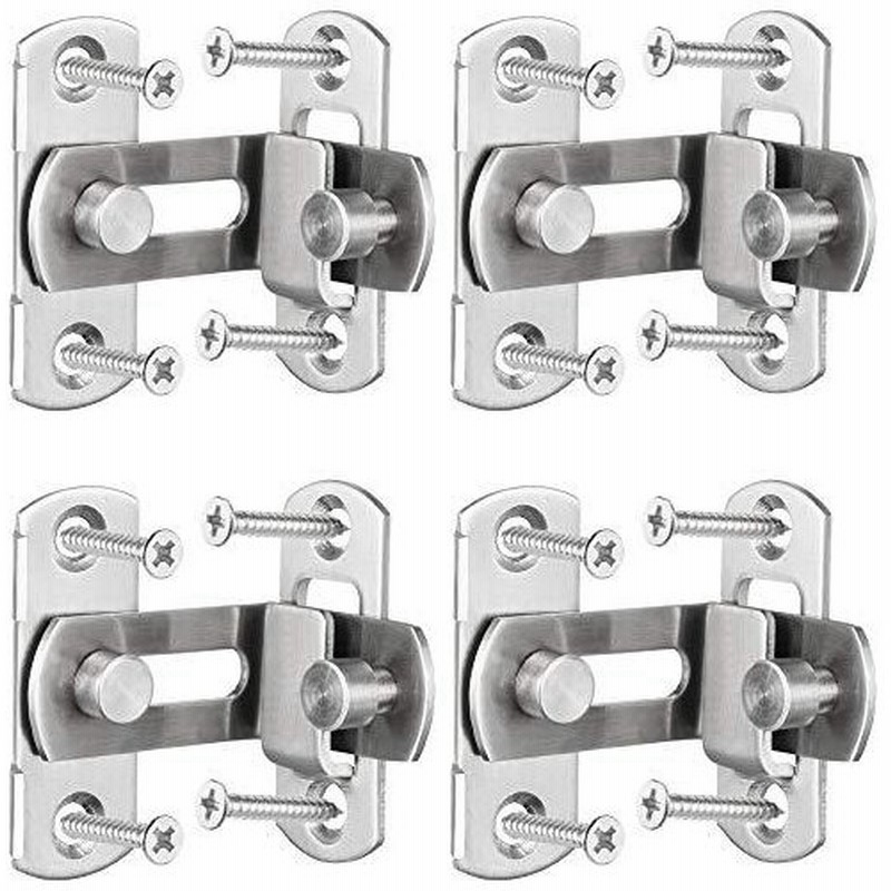 ルボナリエ ドアバックル 90度 ドア ロック 引き戸 鍵 留め金 後付け スライド式 留め具 セキュリティ対策 シルバー 4個 通販 Lineポイント最大0 5 Get Lineショッピング