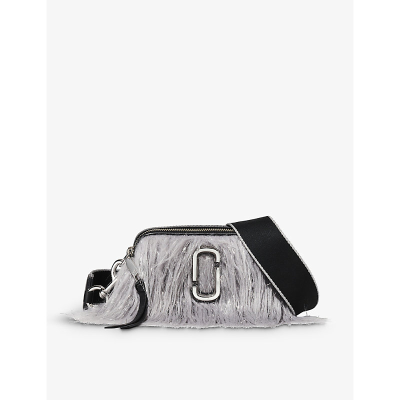 Marc Jacobs Womens Silver Grey/silver Creature Snapshot Faux-fur Cross-body bag