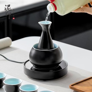 陶瓷溫酒器黃酒白酒老式燙酒壺家用酒具套裝高級分酒壺禮物送長輩