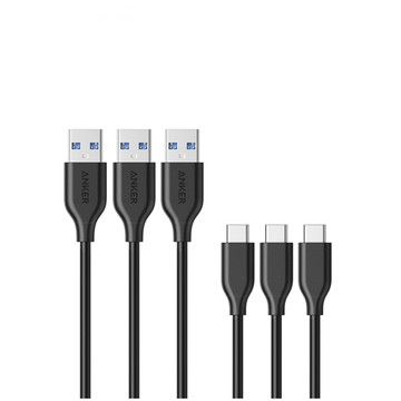 Anker (3條90公分)美國 PowerLine USB-C轉USB3.0安卓手機傳輸充電線數據傳輸線同步線B8163013