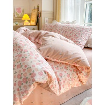 全棉小碎花被套單件100純棉小清新風被罩學生床單宿舍三件套床笠