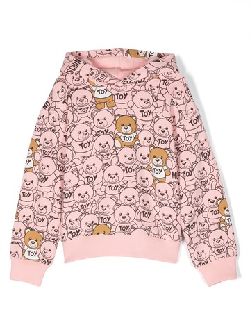Moschino Kids - Teddy Bear motif cotton hoodie - kids - Cotton/Cotton - 8 - Pink