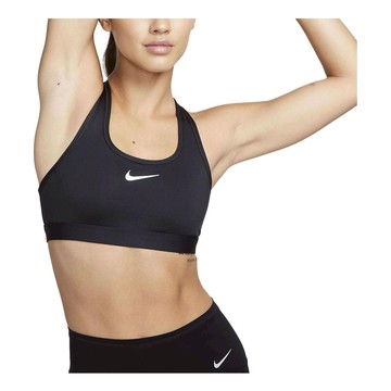 (WMNS) Nike Swoosh Medium Support Dri-FIT Bra 'Black'