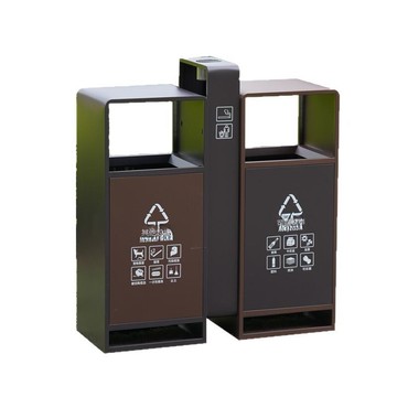 戶外不銹鋼分類果皮箱環衛景區市政露天大型垃圾回收箱垃圾桶廠家[DD080109]