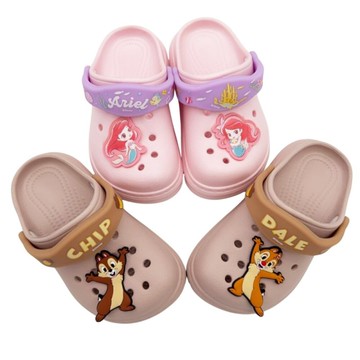 【菲斯質感生活購物】台灣製迪士尼電燈洞洞鞋 多款可選 迪士尼公主 奇奇蒂蒂 小美人魚