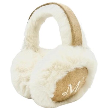 韓國 MUCENT BEAR FUR EARMUFF 經典刺繡保暖耳罩 栗色 CHESTNUT