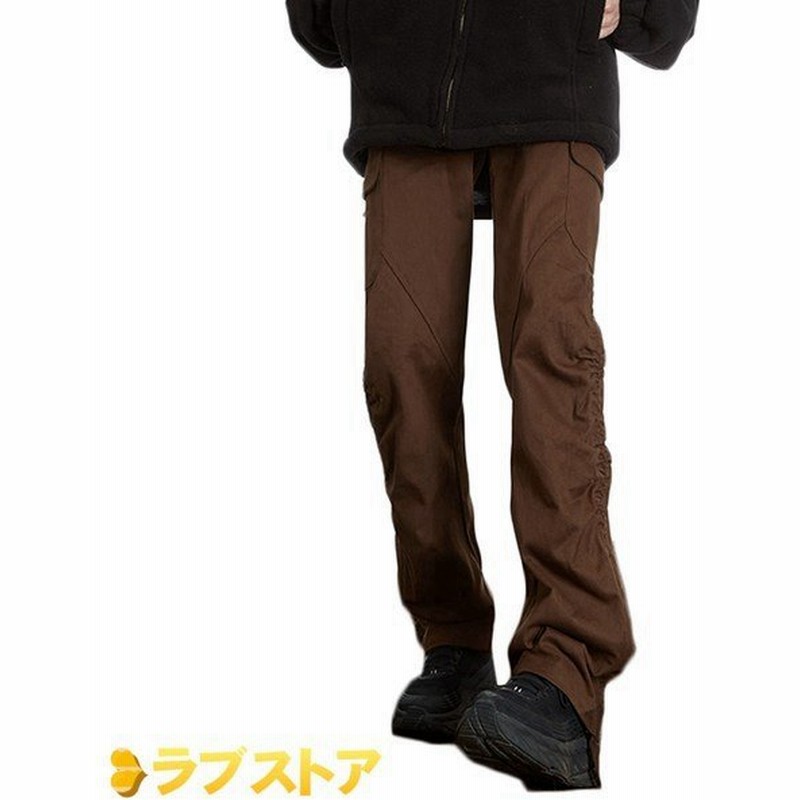 メンズ ロングパンツ ドレトロ 長ズボン ローストリング シワ 折り目 デザイン性 無地 ルーズ ストリート系 ダンスウェア 男女兼用 通販 Lineポイント最大0 5 Get Lineショッピング