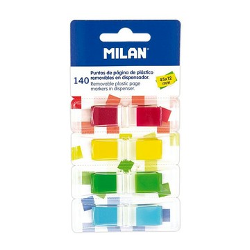 MILAN抽取式分頁標籤貼_4色_45*12mm_140張