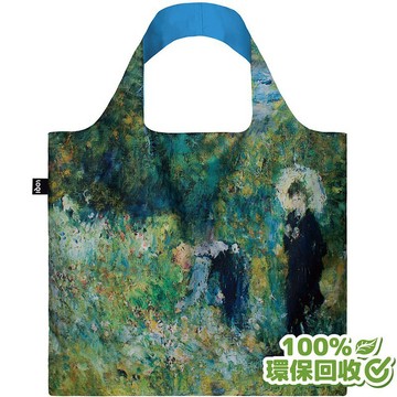 LOQI 環保材質購物袋-花園裡帶陽傘的女人(無扣帶、無暗袋)