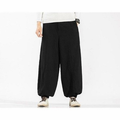 サルエルパンツメンズリネンパンツ麻パンツ綿麻無地ジョガーパンツ春物ゆったりパンツオシャレカジュアルボトムスイージーパンツチノパン 通販 Lineポイント最大get Lineショッピング