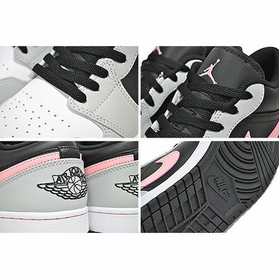 Air Jordan 1 ピンク/ホワイト/ブラック/グレー Jordan 1 Low Black Grey Pink Men's - 553558-062 - US