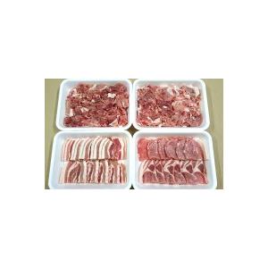 ふるさと納税 島根県 邑南町 豚肉  石見ポーク焼肉・小間切れセット合計1.6kg（ロース焼肉300g・バラ焼肉300g・小間切れ500g×2）