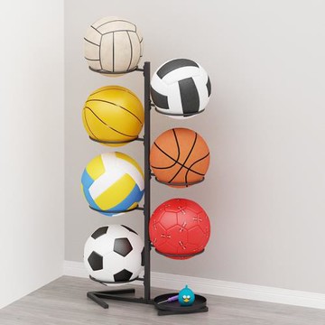 簡易籃球收納架家用兒童足排球類擺放置物架室內羽毛幼兒園收納筐