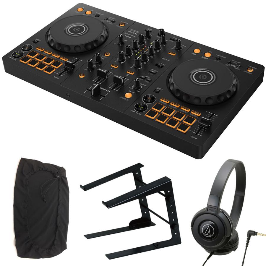 Pioneer DJコントローラー DDJ-FLX4   ヘッドホン ATH-S100   PCスタンド   ダストカバー セット《rekordbox   Serato DJ Lite 対応》