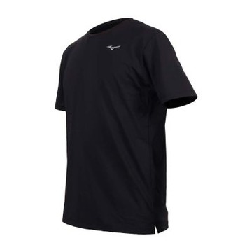 MIZUNO 男路跑短袖T恤-台灣製 吸濕排汗 抗UV 運動 上衣 休閒 J2TAD50109 黑銀