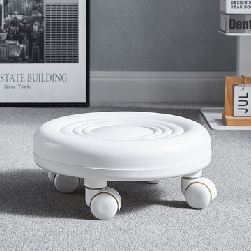 免運 公司貨 凳子 滑輪矮凳 小凳子 美甲凳 帶輪小凳子靜音滑輪凳矮凳美縫凳圓凳旋轉凳子修腳凳換鞋凳客廳凳特惠/開立發票