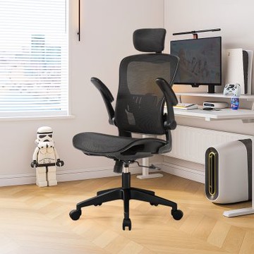 STYLE 格調 90°翻轉扶手高透氣護脊可升降工學電腦椅(6D腰托調節/頭枕調節/)/辦公椅/會議椅/機能椅/電競椅