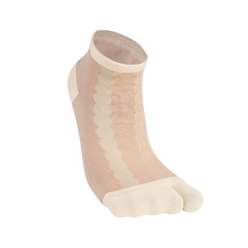 足袋屋二趾船襪-蕾絲 - 蕾絲粉