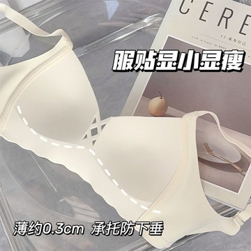【免運！折30元】無痕內衣 無鋼圈內衣 女生內衣 無鋼圈 無痕秋冬季薄款 顯小內衣女聚攏收副乳 防下垂舒適鋼圈胸罩文胸