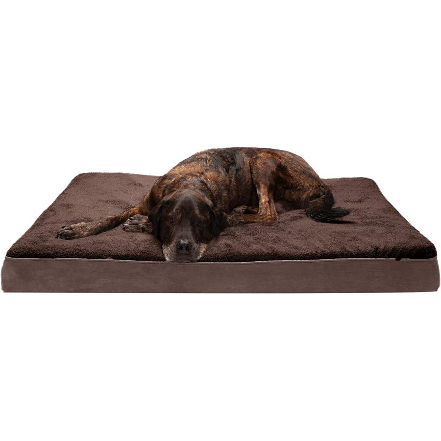 Furhaven XXL Cooling Gel Foam Dog Bed Terry Suede Mattress w