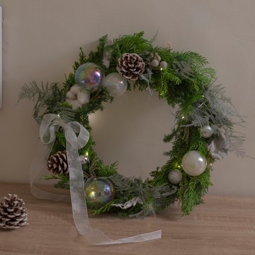 DAY OFF 聖誕花圈 聖誕裝飾 居家佈置 聖誕節 小夜燈 交換禮物