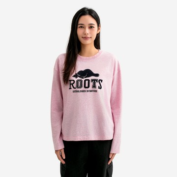 Roots女裝- HERITAGE 長袖上衣 (櫻花粉)