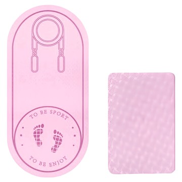 ZHONGOU 長紅 TPE跳繩墊 室內運動防滑墊 10MM厚 迷樓灰/木槿紫  140 x 66cm  紫色  1個