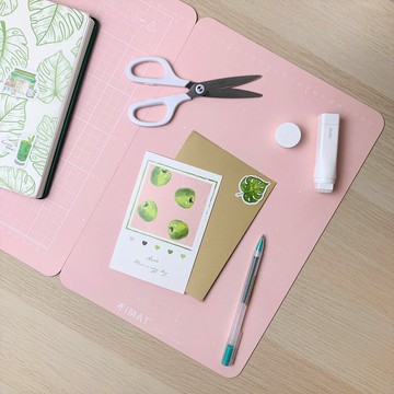 【多功能摺疊墊】iMAT翻轉切割墊1.0 清新粉 無毒1.5mm 手作DIY