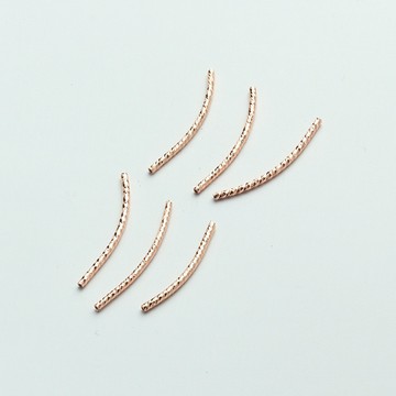 宏雲Hongyun-tl- (50pcs/份）- 14K包金配件 手工diy飾品 自製刻面彎管珍珠手鍊項鍊串珠材料