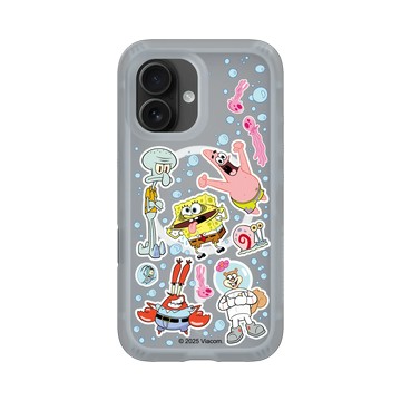 iPhone 16 AirX 流變灰 - 海綿寶寶 SpongeBob - 比奇堡貼紙款