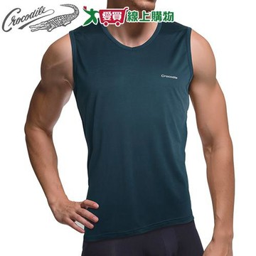 Crocodile鱷魚 台灣製 天絲棉透氣背心 M~XL 彈力 輕薄柔軟 上衣 無袖 男內衣【愛買】