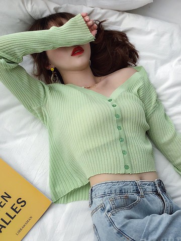 早秋新款針織小外套女夏季外搭薄款針織開衫亞麻冰絲短款空調衫潮1入