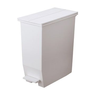 【RISU】H&H踩踏對開分類垃圾桶 35L-灰白色