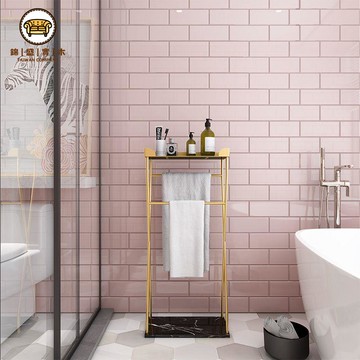 免運 【附發票】落地毛巾架 雙層毛巾架 浴室落地架 收納架 北歐大理石浴室浴巾架簡約輕奢落地毛巾架立式毛巾掛雙層置物架特惠/店長推薦新品 工廠直銷 折扣 j533