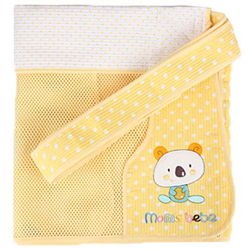 mom's bebe 媽咪寶貝 小熊五分網眼傳統揹巾  黃色  140 x 45 x 160 cm