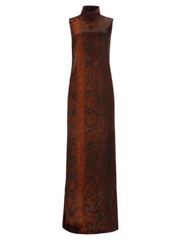 jean paul gaultier python print long dress